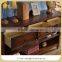 Living Room Entryway Dark Wood Console Table With 3-Drawer and 2 Shelves