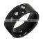 Fashion Custom CZ Stone Black Zirconium Wedding Ring