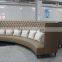 custom curved booth banquette with tufted back