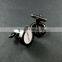14mm Gun Black Plated Brass Round Bezels Base Tray Setting Photo Frame Custom Cuff Links Wedding Cufflinks Blank 1500042