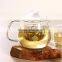 Borosilicate Glass Handblown Glass Teapot With Glass Infuser and Two Tea Cups TZ319
