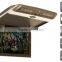 Guangzhou factory 15 Inch car flip down roof mount lcd monitor with tv