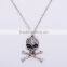 Hiphop imitation jewelry halloween necklace punk skull pendant with bone statment necklace sweater chain Yiwu factory