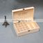 Hot sale square pine 16 small bottles 2 big bottles doterra essential oil wooden case wholesale