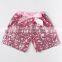 2016 New Fashion Style Baby Girls Shiny Sequin Short Pant, Top Quality Children's Pant With Ribbon Bow Design