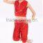 Hotsale sleeveless boys girls Ballroom kids Jazz dance costumes with hood sequin