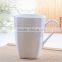 haonai high quality square ceramic mug with handle
