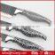 Set of 5pcs knife set non stick color kitchen knife blade with"V"wave grooves design