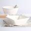 800ml White ceramic bowl/porcelain square deep soup plate