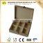 custom paulownia wood tea box with 6 compartments