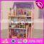 New design children luxurious and attractive toys gifts wooden modern dollhouse W06A223