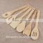 2017 GOOD QUALITY BAMBOO COOKING SETS 6PCS UTENSILS COOKING SETS