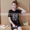 Plus size good quality fashion new arrival printed women t shirts and girl T-shirt dresses