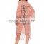 Lady fashion pink fringe half sleeve fashion lace kimono