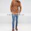 Guangzhou High Quality Custom Long Sleeve Point Collar Mens 100% Polyester Faux-Suede Fringing Casual Shirts