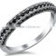 Self-designed jewelry cheap wholesale black white fashion O ring for men and women