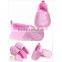 Wholesaler Shoes Stock for New Born Baby Sequines Yellow Pink Easy Wear Child Shoe