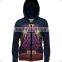 Fashion Design Womens 3D Animal Print Hoodie All Over Sublimated Full Zip Hoodie Dye Sublimation Printing Hoodie Wholesale