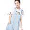 Women's summer casual light blue denim jeans hot shorts/short suspender bib overalls