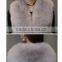 Imitation fur vest in the long section silver fox fur coat faux fur vest