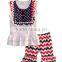 2017 Summer Blue Star & Stripped Red White Patriotic Baby Girl Dress Kids Clothes Of US 4th July