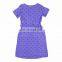 Lofbaz Girls Elephants Printed Rayon Casual Violet Cute Dresses