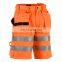 Hot sale polyestecotton drill high visibility work short pants with reflective tape