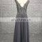 Beach Scoop Neckline Cap Sleeve Appliques Chiffon Grey Bride Mother Of The Bride Dress