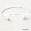 Immitation Rhodium Bullet Arrow Cuff Bracelet