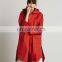 Orange color dolphin hem ladies anorak,fashion woman jacket, hoody jacket fashion