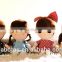 2015 Hot Sale woven fabric, with knit and crochet fabric custom stuffed girl doll