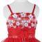 Grace Karin Spaghetti Straps Flower Girl Princess Bridesmaid Wedding Pageant Red Cake Dress CL010404-1