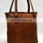 vintageleathercraft Real genuine leather messenger handbag brown bag briefcase