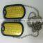 Quality Military Aluminum Dog Tags With Black Rubber