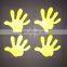fashion reflex safety high visibility hands shapes sticker