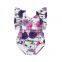 Infant Newborn Baby Girl Bodysuit Ruffled Floral Sleeveless Bubble Romper