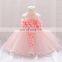 New Born Baby Girl Dress Sleeveless Kids Birthday Dresses Flower Girl Frock