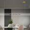 Light luxury restaurant chandelier strip art study bar table lamp personality creative Nordic dining room chandelier