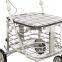 online 6 wheel folding senior rollator elderly portable adjustable basket steel shopping cart walker with seat