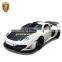 Modified To DC style  body kits carbon fiber lip front side skirts splitter candards trunk spoiler for McLren MP4
