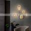 Hotel Corridor Personality Wall Lamp Luxury Black Gold Wall Sconce Indoor Aluminum Metal Rings Wall Light