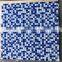 Swimming Pool Mosaic Tiles White and Blue Square Shape Glass Mosaic