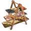 Wholesale Acacia Wooden Serving Board Three-Tiered Serving Ladder Charcuterie Boards for cake fruit snack