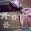 Purple Color Luxury and Simple Design Wedding Card 2016 with ribbon