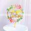 Factory Price Plug-in Acrylic Cake Topper Floral Ins Style Happy Birthday Baking Decoration Suppliers Cake Topper
