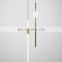 French Decorative LED Metal Pole Pendant Lamp Post Modern LED Glass Pole Interior Hanging Light