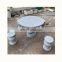 Light grey granite garden stone tables and chairs