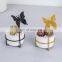 Home Decorative Glazed Ceramic Succulent Planter Plant Pot Home Decor Flower Pot With Butterfly Iron Flower Frame
