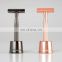 Private Label Black Color Brass Handle Shaving Tool Razor And Stand Shaving Kit