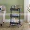 Kitchen Bathroom Office home Hotel Storage utility cart Heavy Duty 2 3 Tier Trolley  Metal Utility Rolling Utility Cart